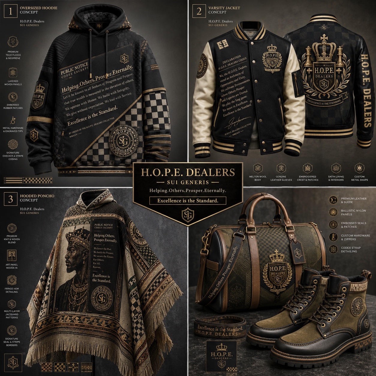 Sui Generis / H.O.P.E. Dealers concept apparel and accessory board
