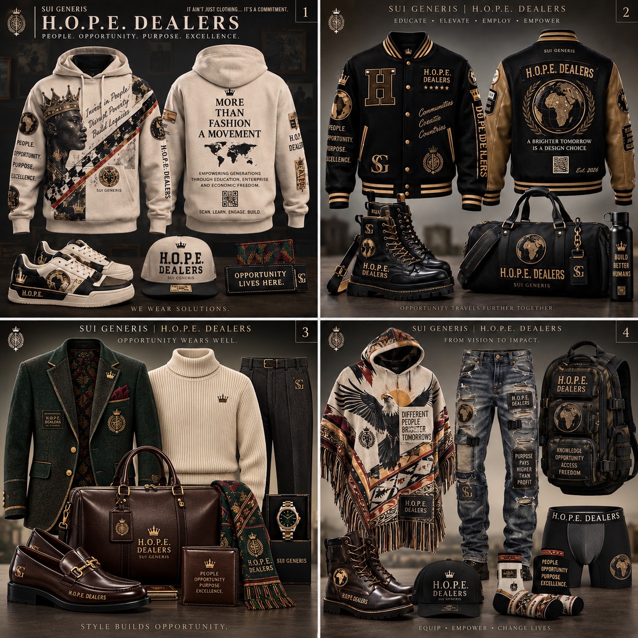 Sui Generis / H.O.P.E. Dealers concept apparel and accessory board