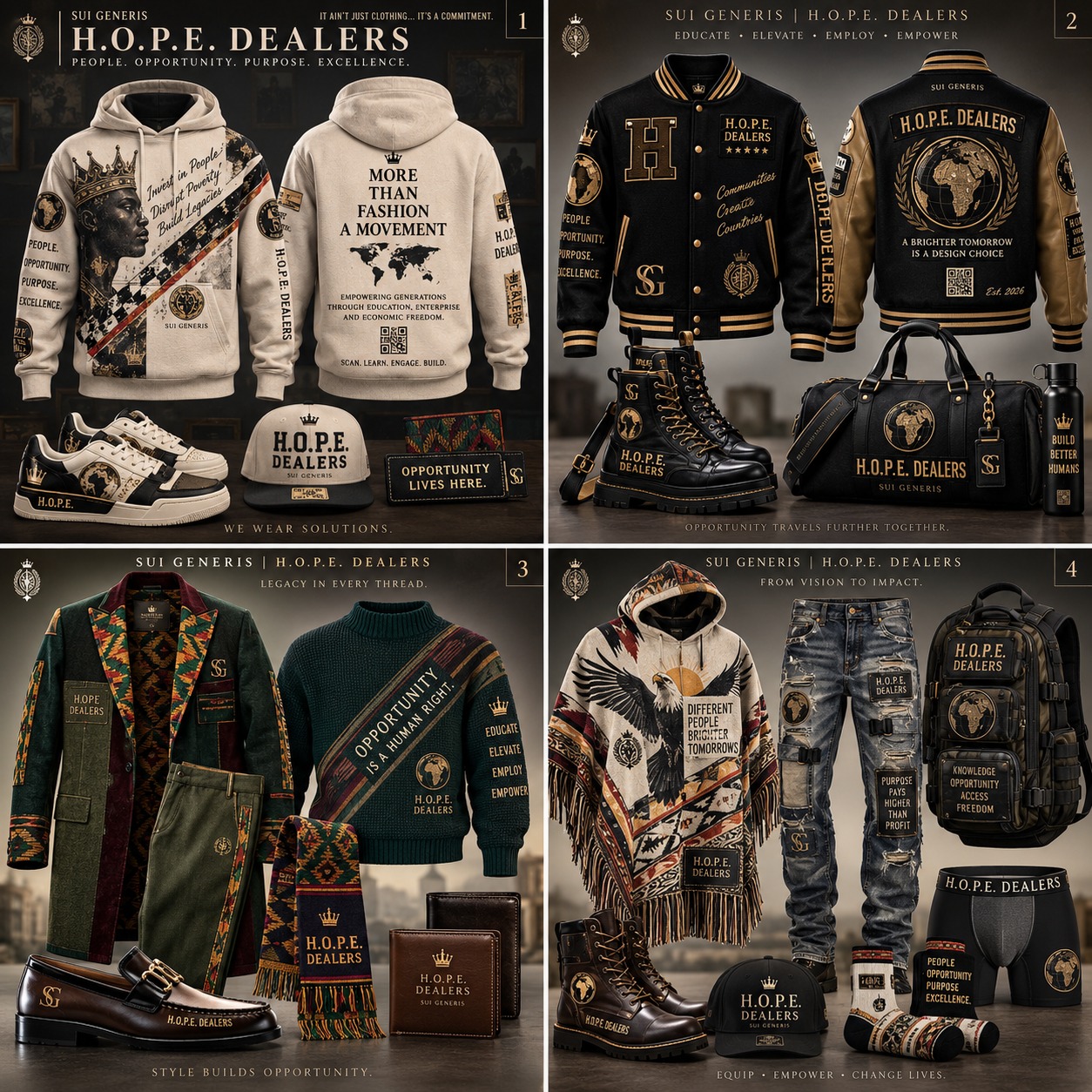 Sui Generis / H.O.P.E. Dealers concept apparel and accessory board